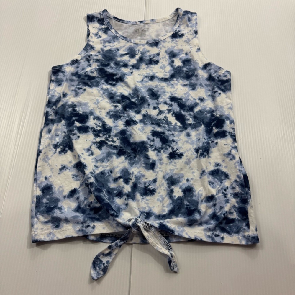 538. The Children’s Place Blue and White Tie-Dye Top (XL 14)